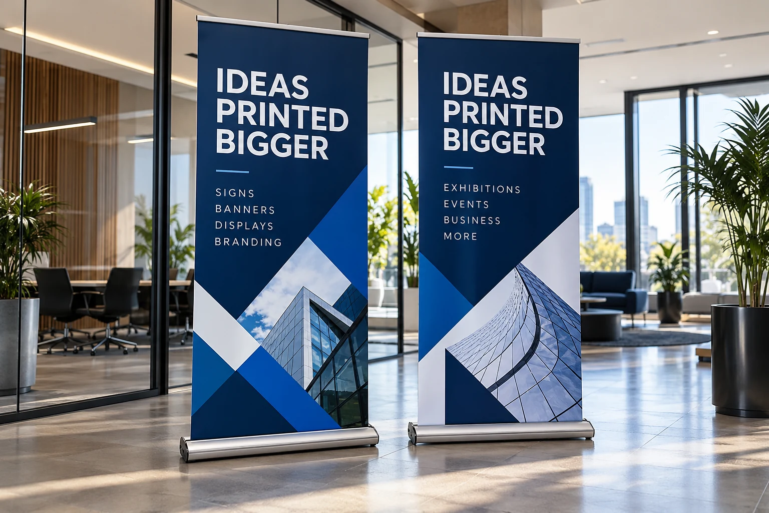 Printed promotional display banners